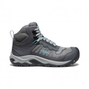 Buty Robocze Damskie Keen Reno Waterproof Mid Szare | QZB734SE