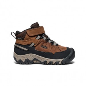 Buty Trekkingowe Dziecięce Keen Targhee IV Waterproof Brązowe Czarne | IHD6581MK