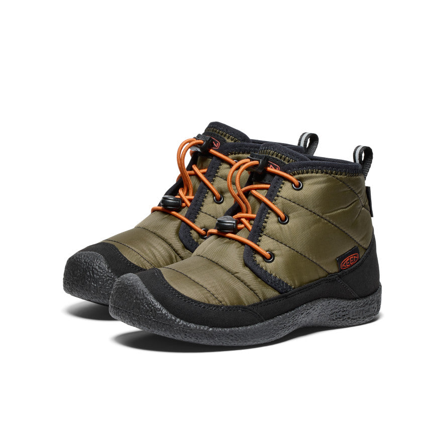 Buty Chukka Big Dziecięce Keen Howser II Waterproof Ciemny Oliwkowe Złote | OXV3073QE