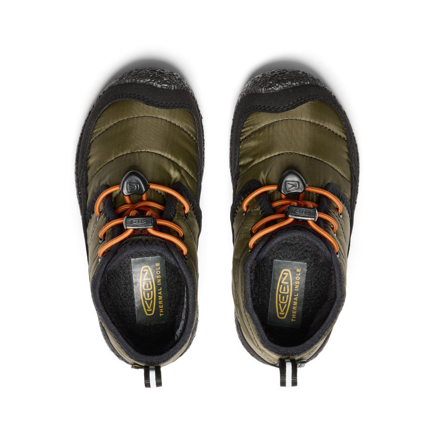 Buty Chukka Dziecięce Keen Howser II Waterproof Ciemny Oliwkowe Złote | MGJ6364KR