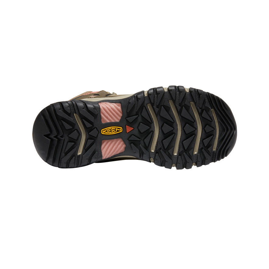 Buty Robocze Damskie Keen Ridge Flex Waterproof Brązowe Ciemny Czerwone | ZDC6449ZC