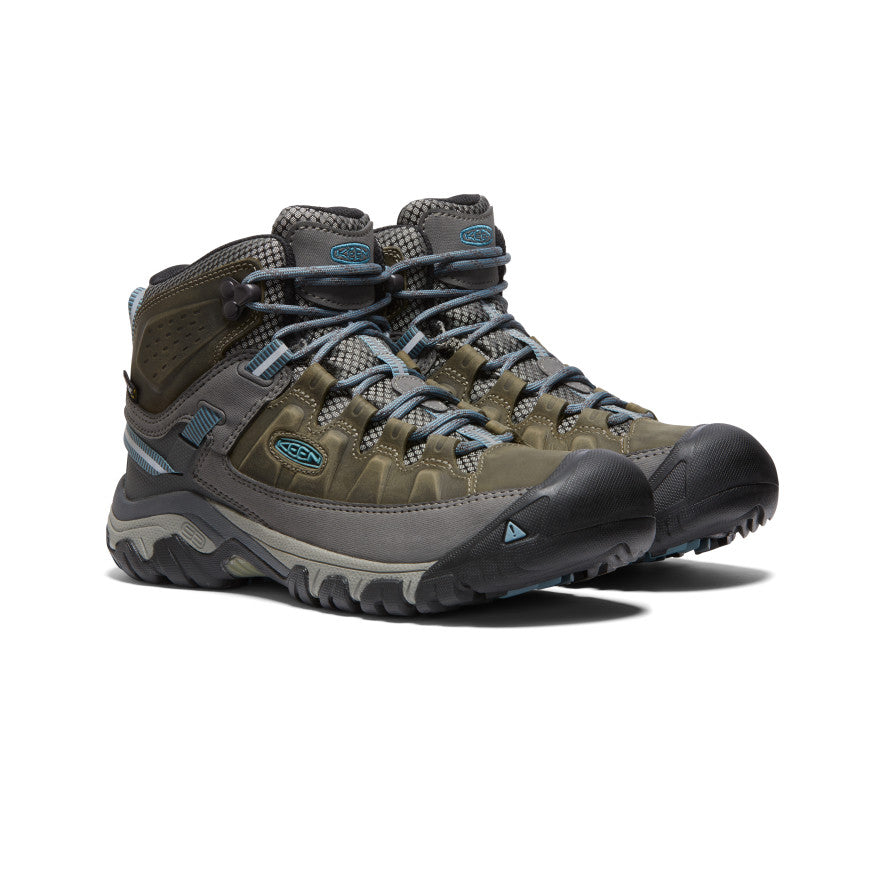 Buty Robocze Damskie Keen Targhee III Waterproof Mid Zielone Niebieskie | HUR6012FZ