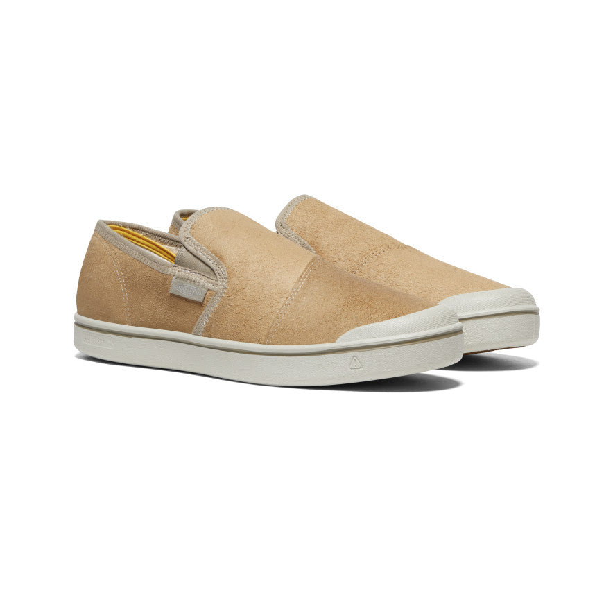 Buty Slip On Męskie Keen Eldon Harvest Leather Beżowe Srebrne | EUV5887VY