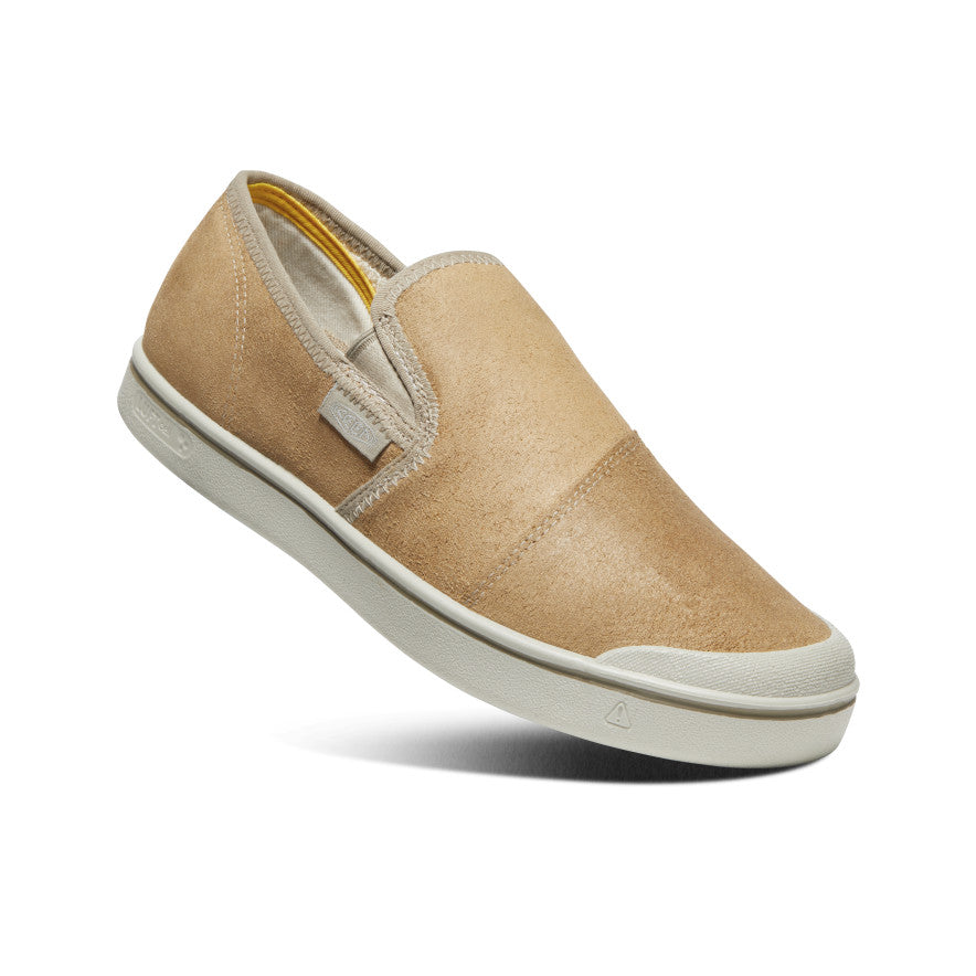 Buty Slip On Męskie Keen Eldon Harvest Leather Beżowe Srebrne | EUV5887VY