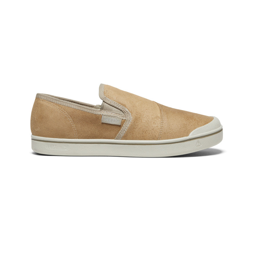 Buty Slip On Męskie Keen Eldon Harvest Leather Beżowe Srebrne | EUV5887VY