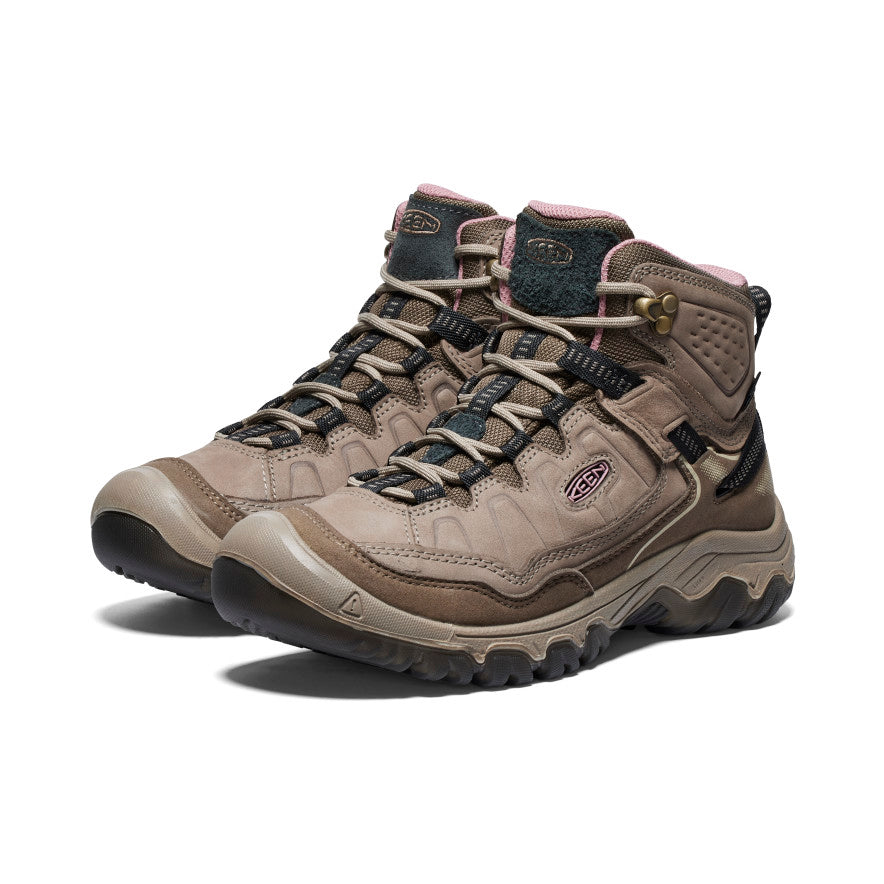 Buty Trekkingowe Damskie Keen Targhee IV Wide Waterproof Brązowe Różowe | KIM694AL