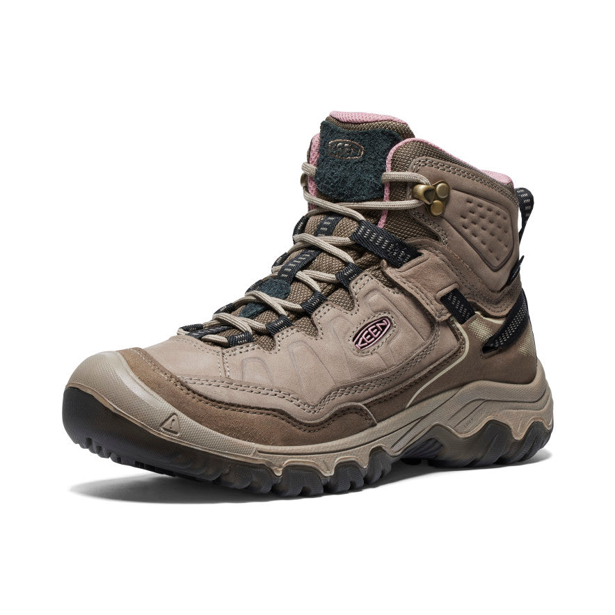 Buty Trekkingowe Damskie Keen Targhee IV Wide Waterproof Brązowe Różowe | KIM694AL