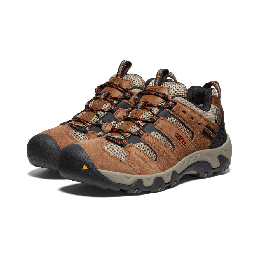 Buty Trekkingowe Męskie Keen Headout Waterproof Khaki Pomarańczowe | AZB840DR