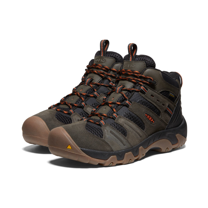 Buty Trekkingowe Męskie Keen Headout Waterproof Czarne Oliwkowe Khaki Pomarańczowe | FBE8836LF