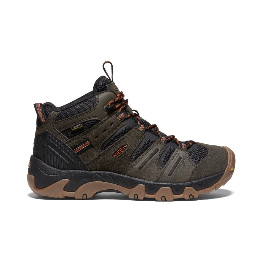 Buty Trekkingowe Męskie Keen Headout Waterproof Czarne Oliwkowe Khaki Pomarańczowe | FBE8836LF