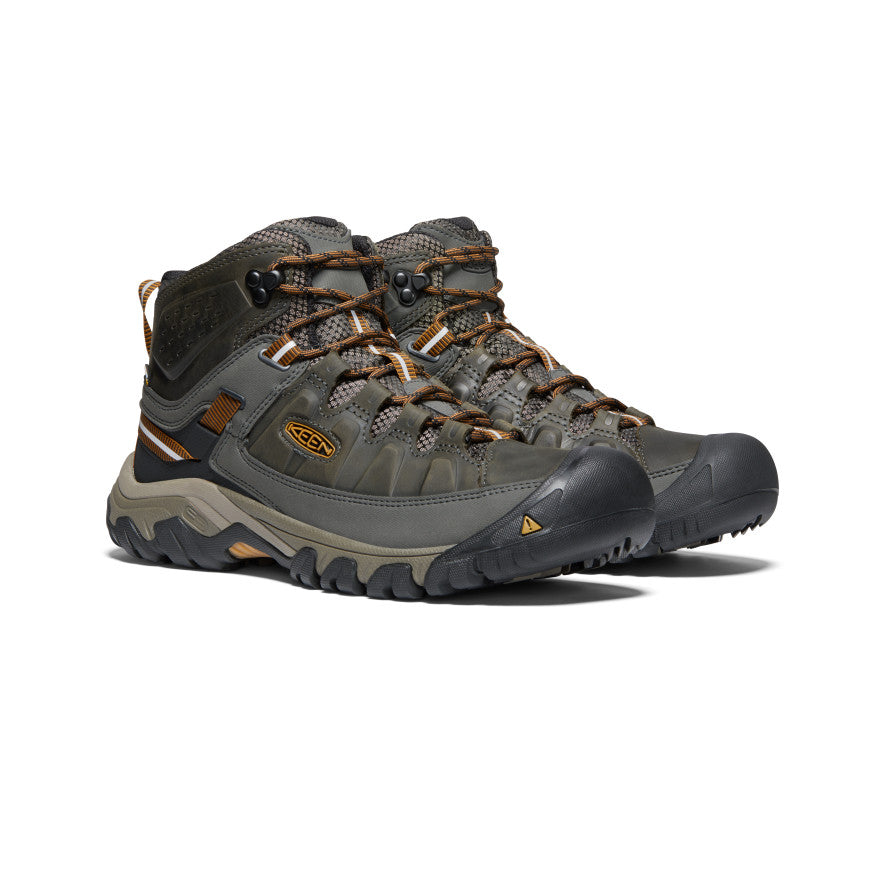 Buty Trekkingowe Męskie Keen Targhee III Waterproof Mid Wide Czarne Oliwkowe Brązowe | RWD4961OB