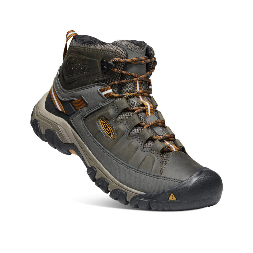 Buty Trekkingowe Męskie Keen Targhee III Waterproof Mid Wide Czarne Oliwkowe Brązowe | RWD4961OB