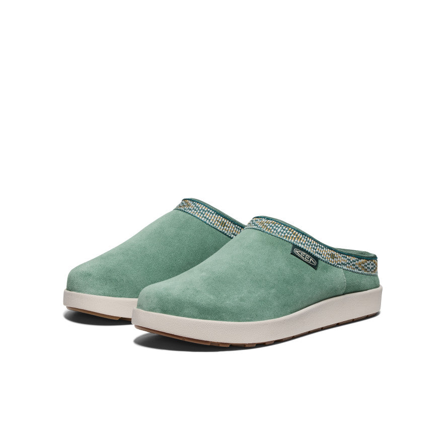 Kapcie Damskie Keen Elle Suede Mule Zielone | JEM6058QR