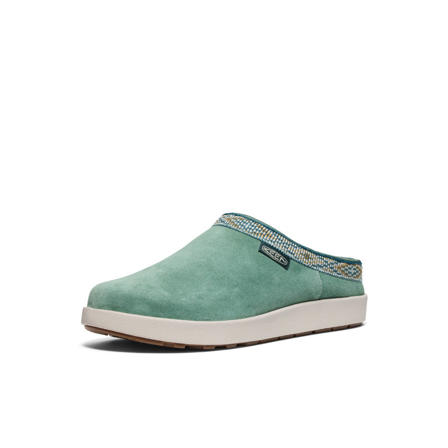 Kapcie Damskie Keen Elle Suede Mule Zielone | JEM6058QR