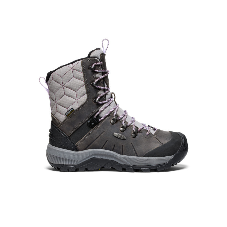 Śniegowce Damskie Keen Revel IV High Polar Waterproof Szare Fioletowe | LWE7580WS