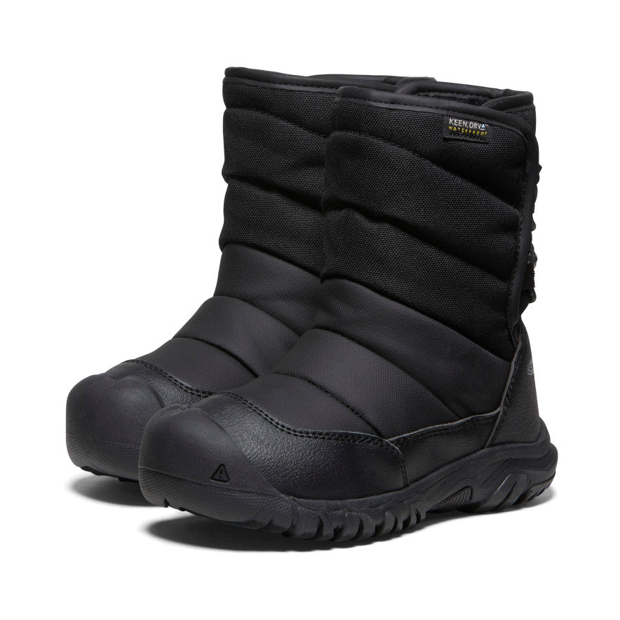 Śniegowce Dziecięce Keen Puffrider Waterproof Winter Czarne Szare | WIM9158BE