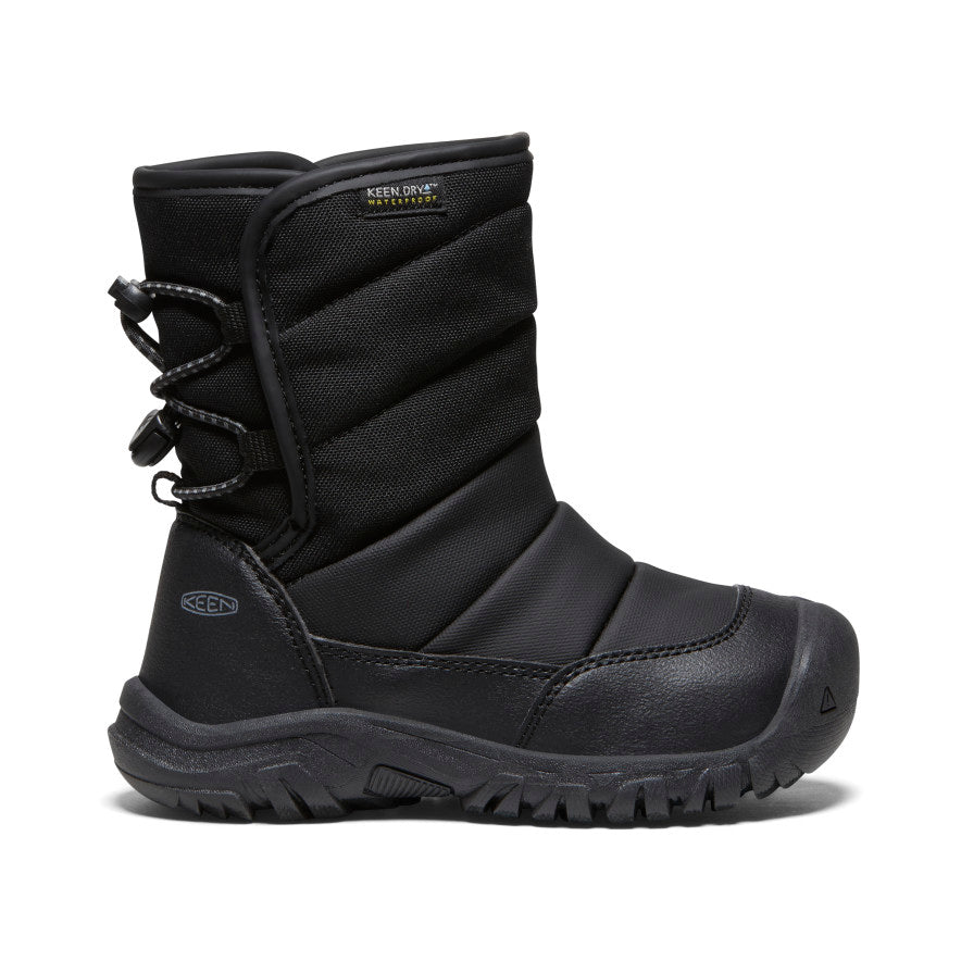 Śniegowce Dziecięce Keen Puffrider Waterproof Winter Czarne Szare | WIM9158BE